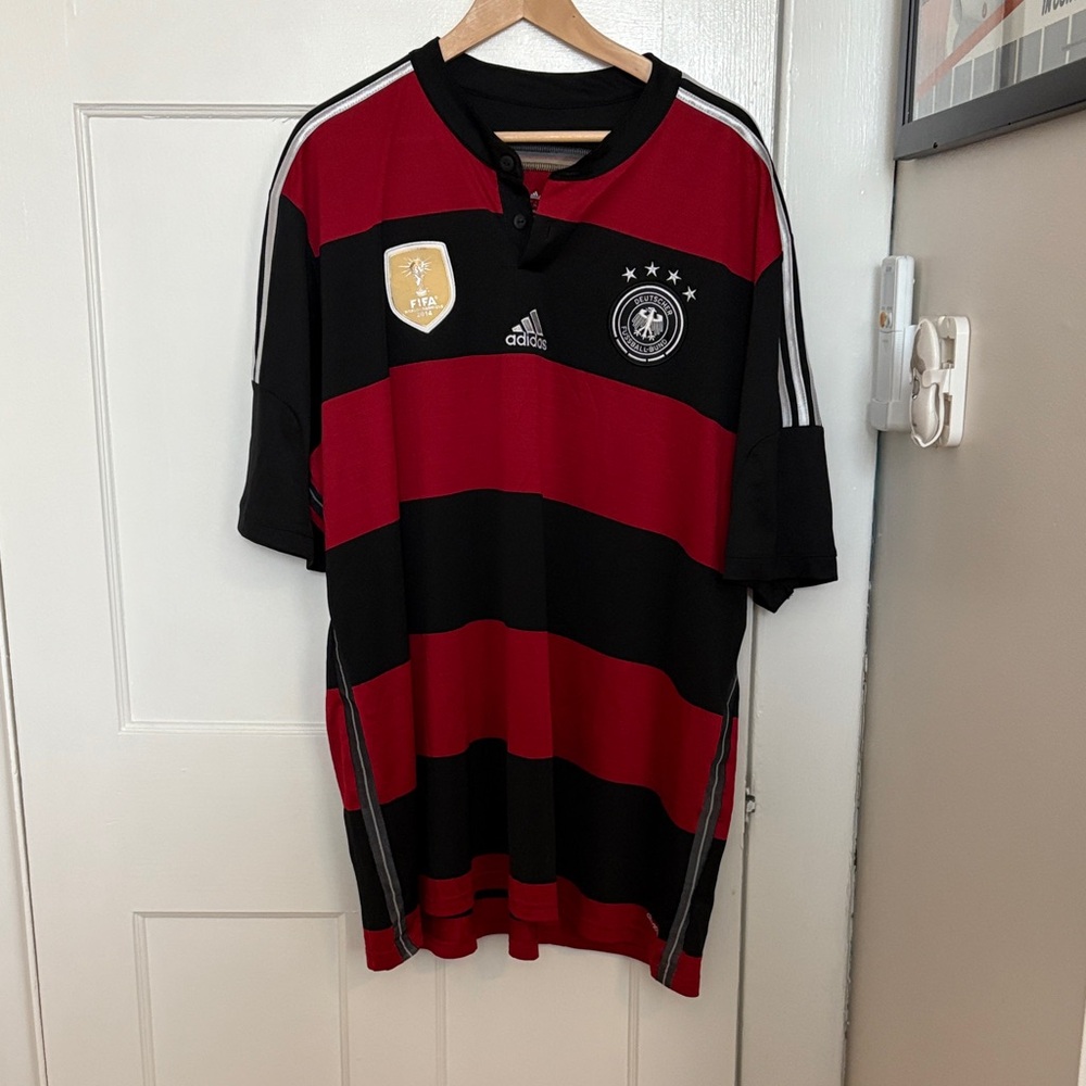 adidas Germany Men's Team Jersey in Red and Black